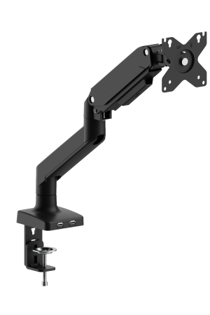 MX17-112 Single Arm Gas Spring Monitor Mount, Adjustable VESA Stand for 17–32 Inch Screens, Full Motion Swivel & Tilt