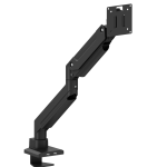 MX18-112 Single Arm Gas Spring Monitor Mount, Adjustable VESA Stand for 17–32 Inch Screens, Full Motion Swivel & Tilt, Height Adjustable Desk Arm for Office and Home
