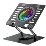 MR-121 Laptop Cooling Pad with Dual Silent Fans, Adjustable Height Laptop Stand, Ultra-Stable Metal Mesh Cooler for Gaming & Work