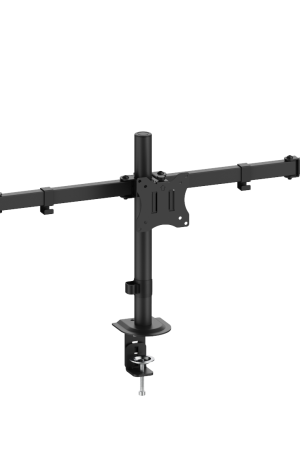 MX19-134P Fixed Arm Monitor Mount, VESA Desk Stand for 17–32 Inch Screens, Space-Saving Adjustable Monitor Bracket for Office and Home