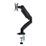 MX08-112 Full Motion Single Monitor Mount, Gas Spring Arm for 13-32" Screens, Height Adjustable Desk Clamp & Grommet Base